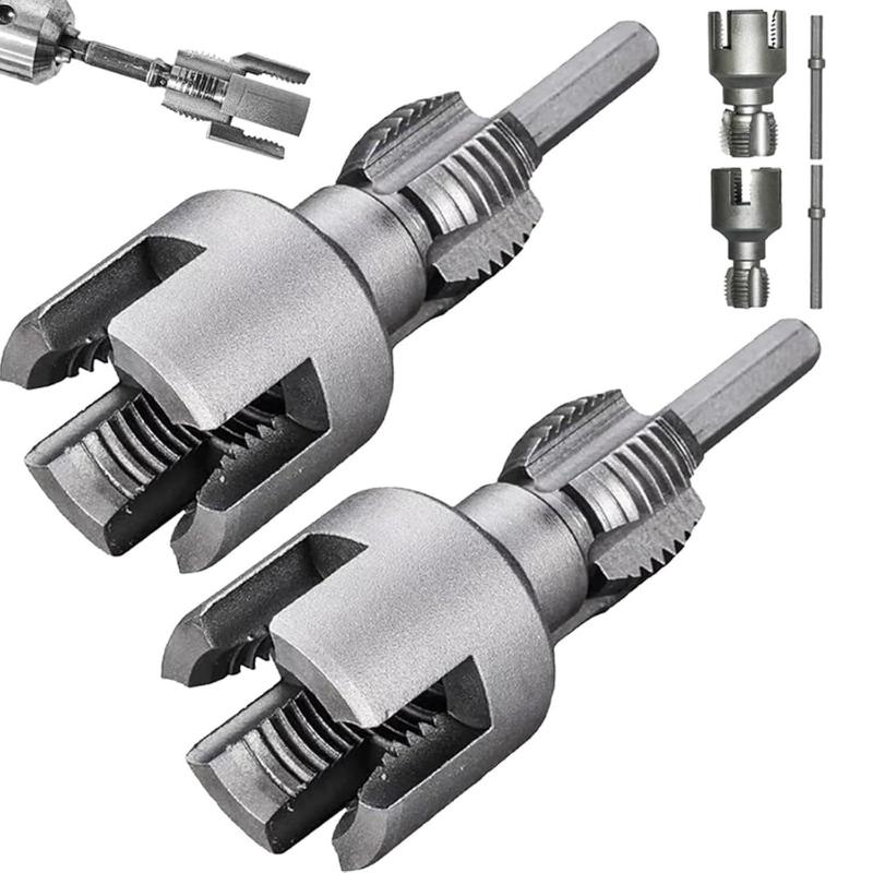 Power Tools Kit Set - 1セットパイプねじ切り工具一体型内外管ねじ切り工具電動ドリル対応PVCパイプねじ切りキット