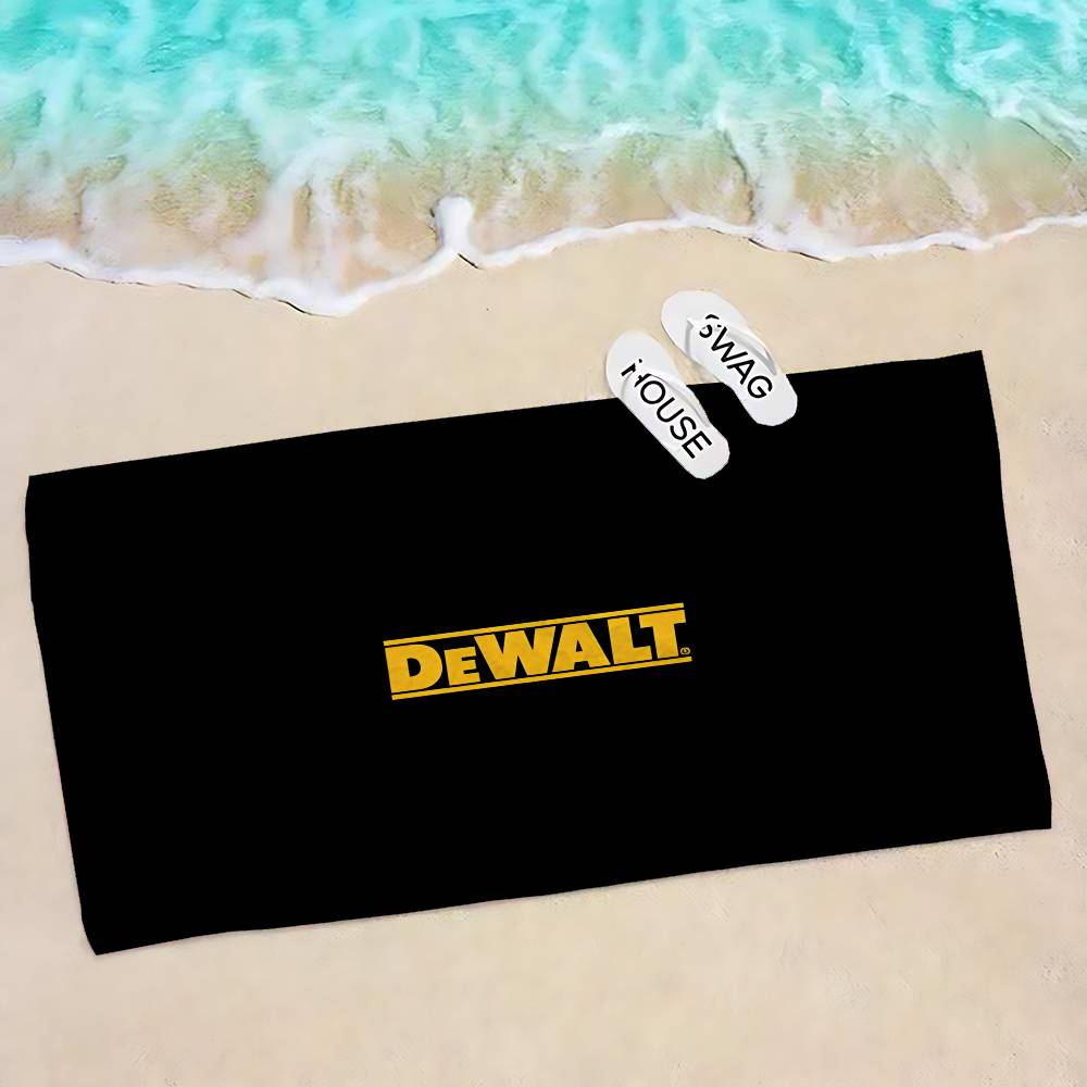 Power Tools Logo - クラシックパワーロゴ D-DewaltS マイクロファイバーブランケット 速乾ビーチタオル 特大プリント 超吸水プールタオルブランケット