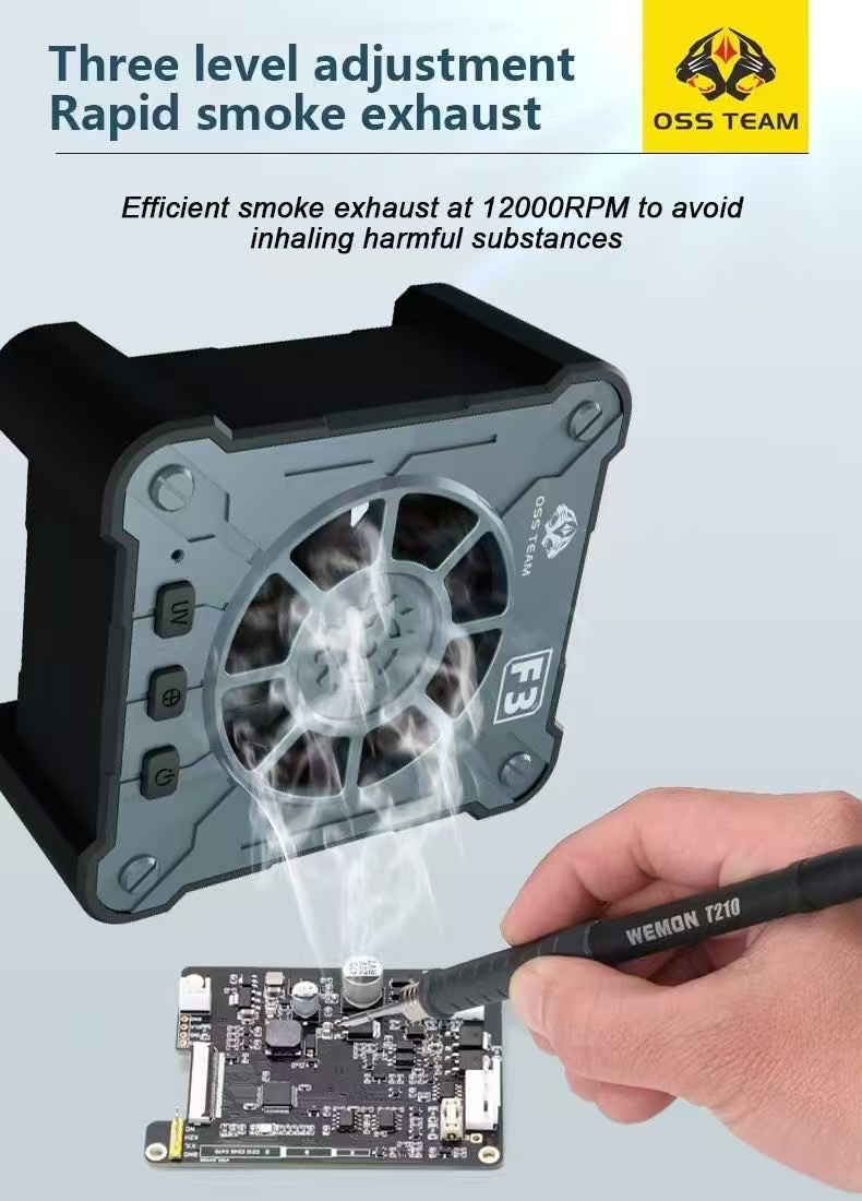 Power Tools Green - OSSミニパワフル排気ファン、UV硬化ランプ、グリーンライト除塵ランプ、3-in-1ポータブル携帯電話修理ツール