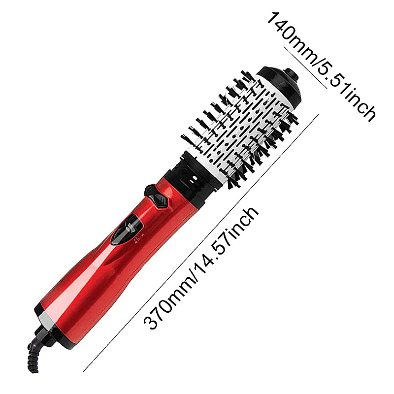 Power Tools Total - 3-in-1 ホットエアスタイラー回転式ヘアドライヤーブラシセット（交換可能なブラシ2個付き） | 縮れ防止ホットエアスピンブラシ（速乾・ストレート・カール用） | 持ち運び可能な多機能ヘアスタイリングツールで、サロン級の仕上がりを自宅で。