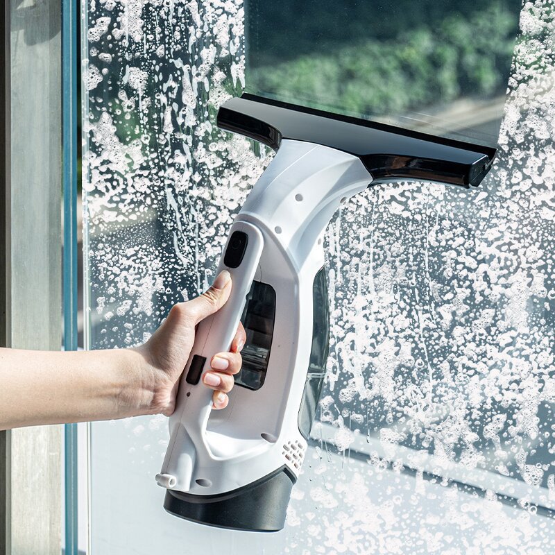 Power Tools Set - 2000Pa ハンドヘルド窓掃除機コードレス電動ガラスクリーナーツール 150ml 水収集タンク窓掃除キット