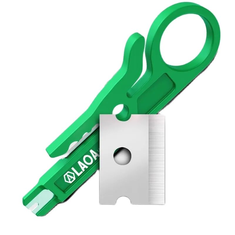 Power Tools Green - LAOA 多機能小型グリーンナイフワイヤーストリッパーツールミニネットワークストリッパー電話線ネットワークラインカードワイヤーナイフ