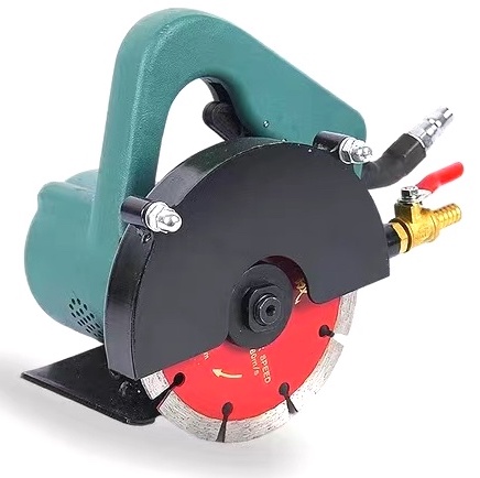 Tile Cutter Electric - 手持ち式湿式石材切断機、タイル切断機、ダイヤモンドブレード、ターボヤツール、湿式鋸とブレード（写真参照）、1.7馬力