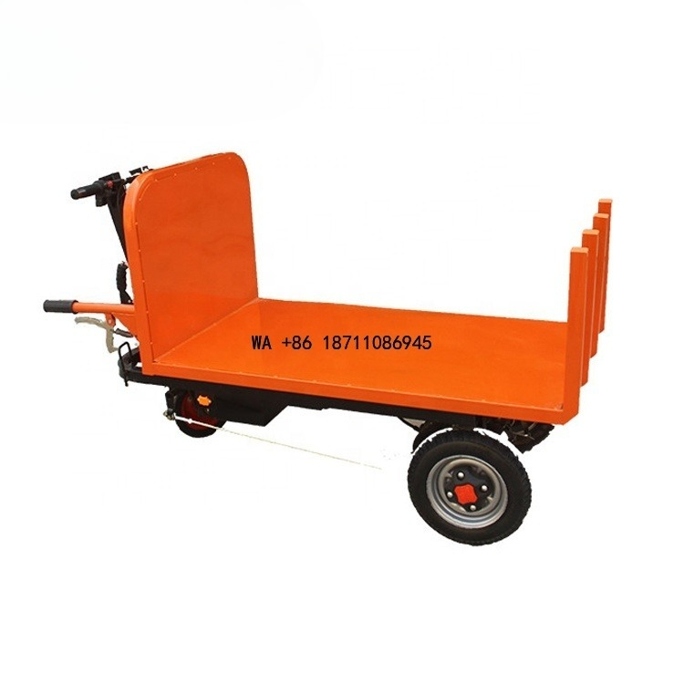 Power Tools For Construction - ダンプカート運搬用フラットベッドトロリー建設現場レンガ運搬用ツールトロリー3輪バッテリー駆動電動ミニ