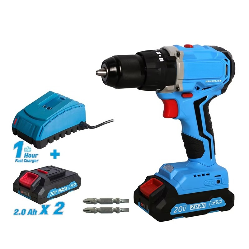 Power Tools Kit Set - 20Vコードレスブラシレスドリルパワーツールセット、リチウムイオンインパクトドリルドライバー、バッテリーキット付きコンボ