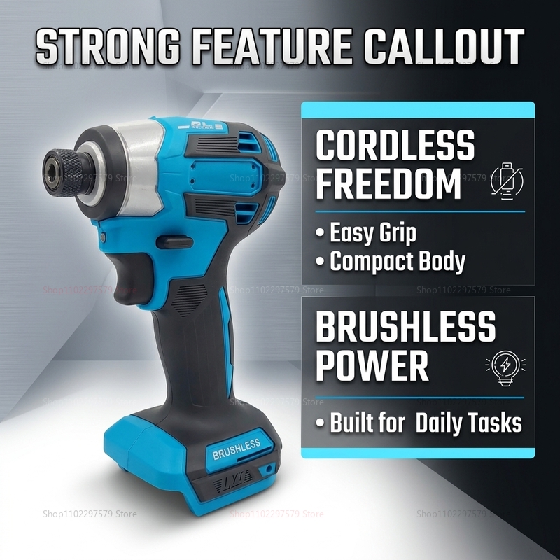 コードレスブラシレスインパクトパワーツール充電式スクリュード - Power Tools For Construction のレビューと価格