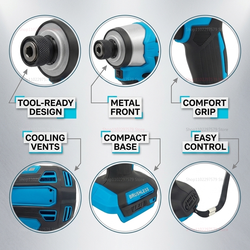 コードレスブラシレスインパクトパワーツール充電式スクリュード - Power Tools For Construction のレビューと価格