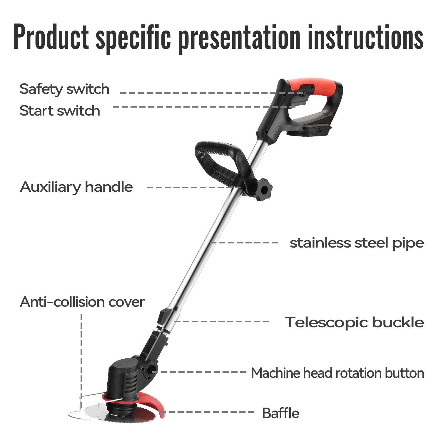 リチウム電動草刈り機 コードレス芝刈り機 ホイール付き ポー - Power Tools Garden のレビューと価格