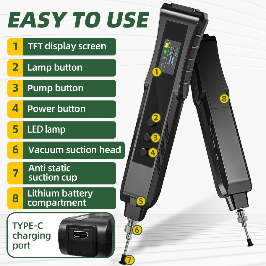 充電式静電気防止電動真空吸引ペンキット – ポータブルSMD - Power Tools Kit Set のレビューと価格