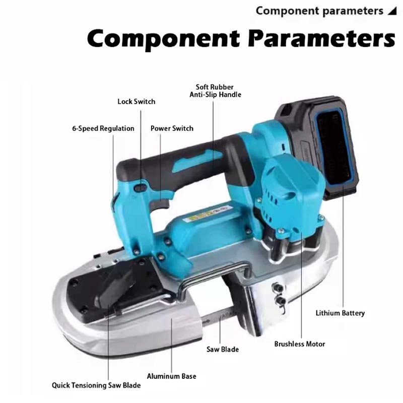 490Wポータブルブラシレスバンドソー、ワイヤレスパワーソー - Power Tools Portable のレビューと価格
