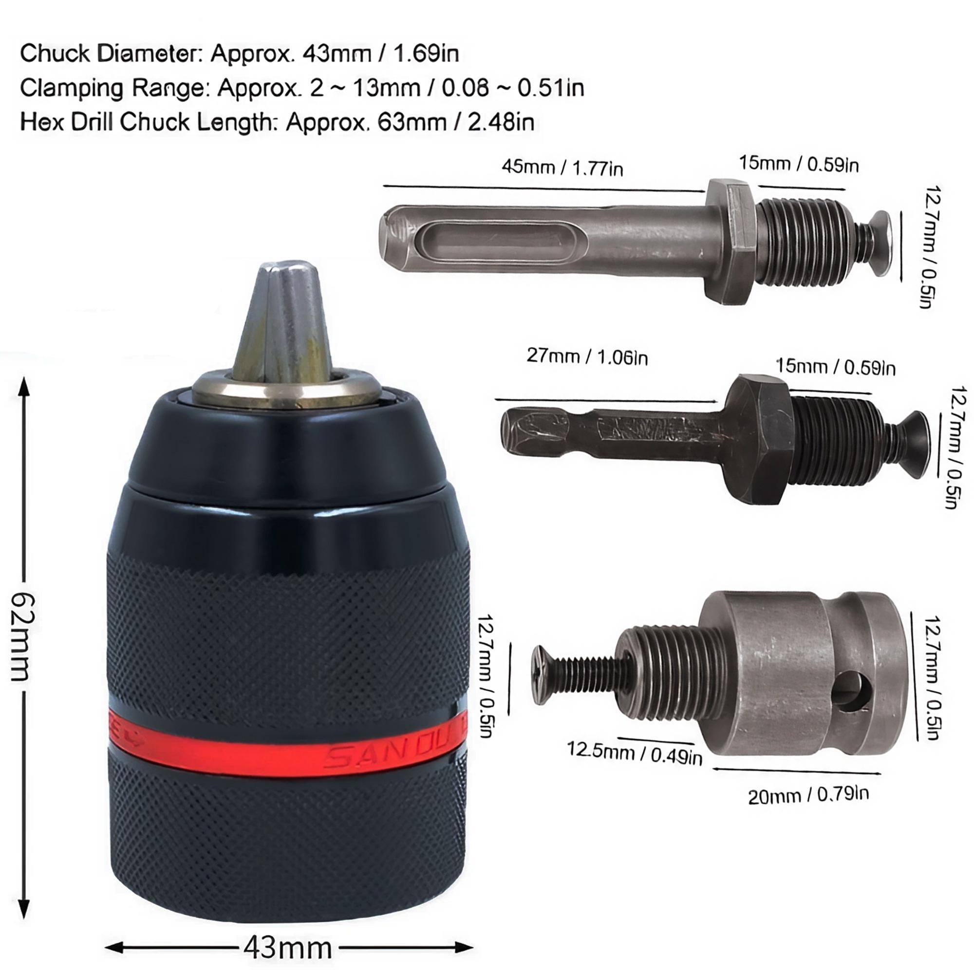 キーレスドリルチャック ヘビーデューティーインパクトドリルチ - Power Tools For Construction のレビューと価格