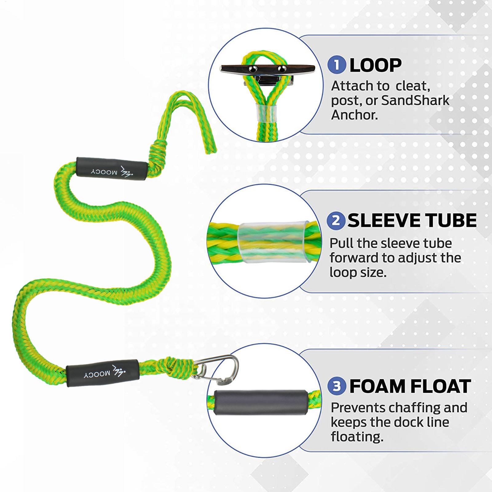 ボートドックラインコード、カヤック、水上バイク、ジェットスキ - Power Tools Green のレビューと価格