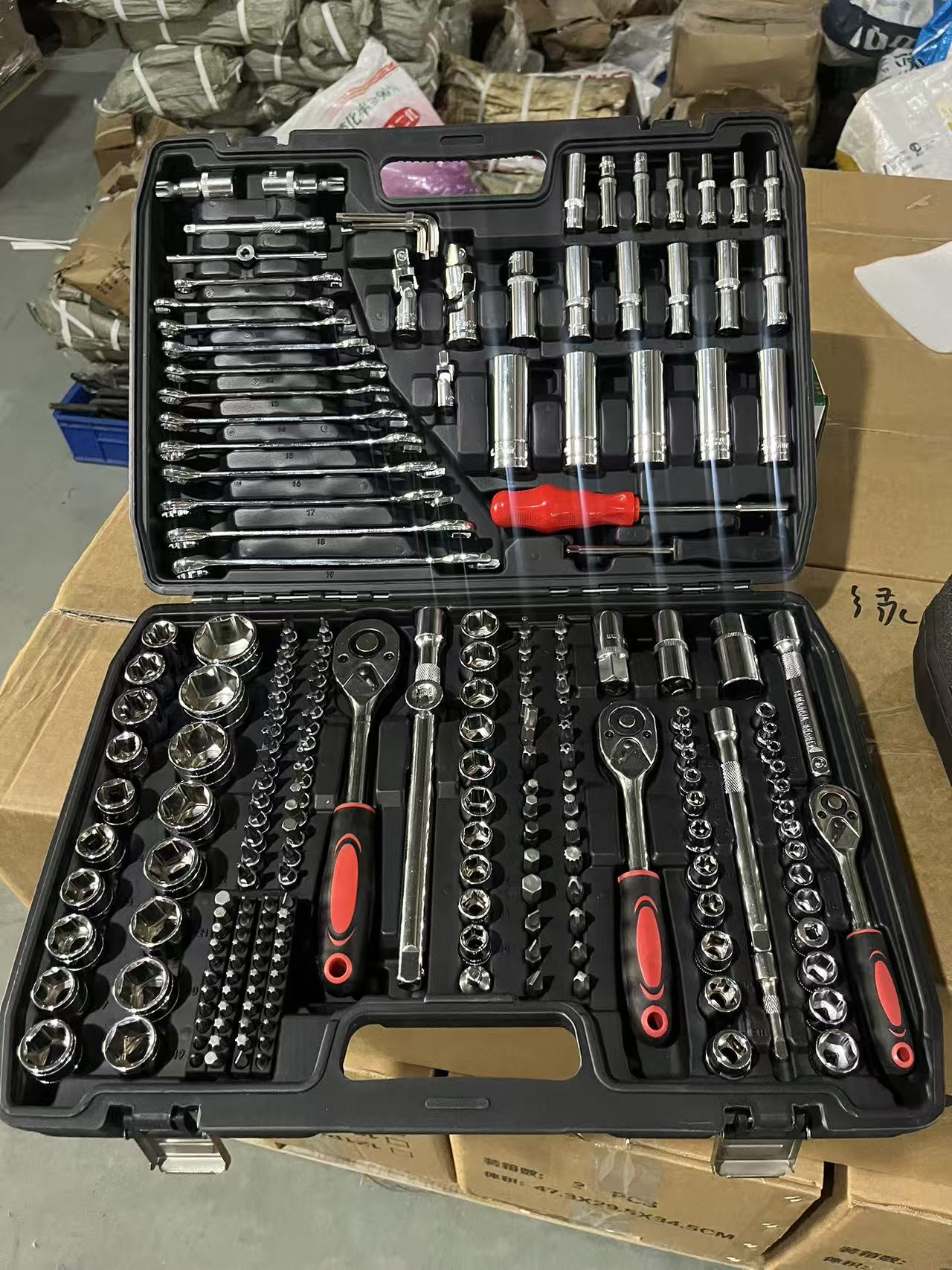 216ピースDIY自動車修理ツールキット、ハンドパワーソース - Power Tools Kit Set のレビューと価格