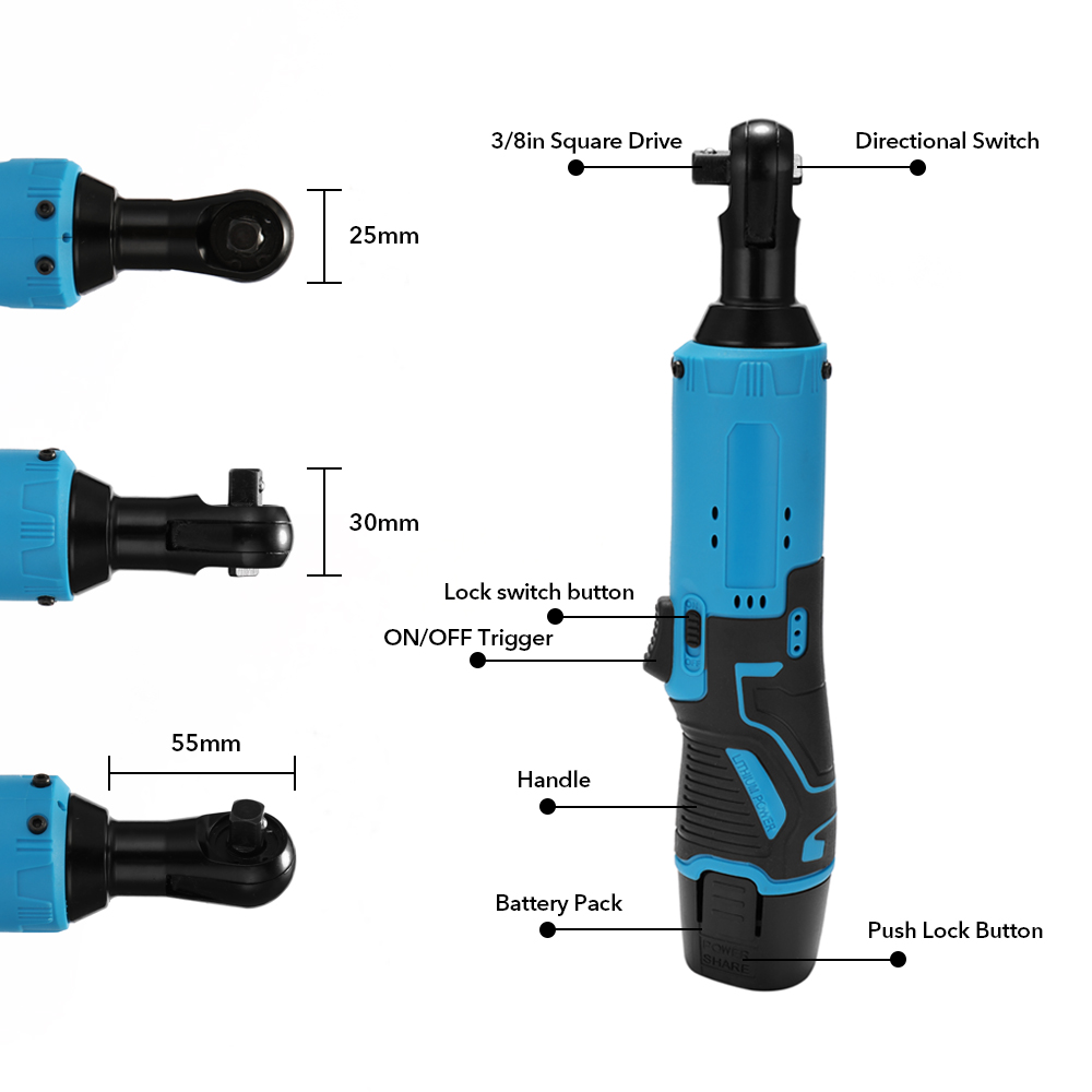 12V充電式3/8インチラチェットレンチポータブル多機能コー - Power Tools Portable のレビューと価格