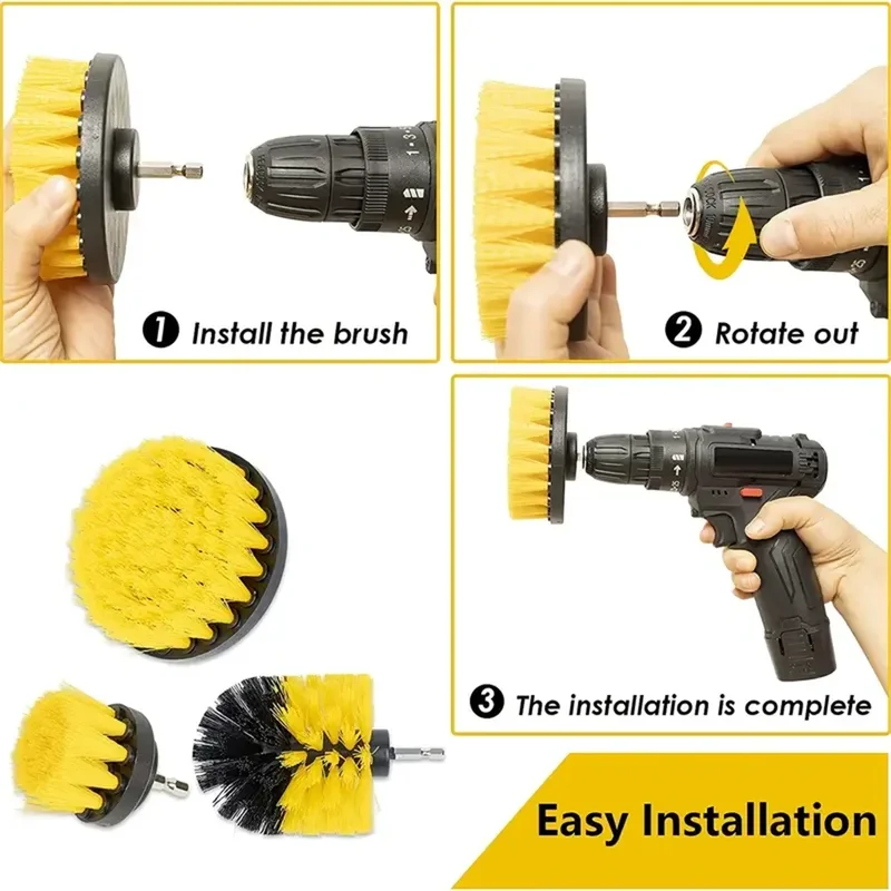 3個/セット ドリルブラシセット パワースクラバー 洗浄ブラ - Power Tools Kit Set のレビューと価格