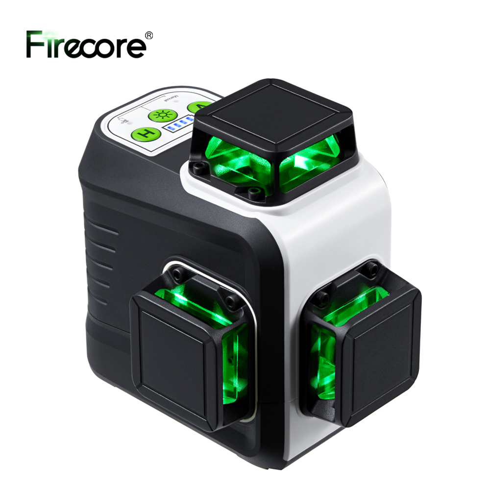 Firecore-グリーン3Dレーザーレベル360, 12ラ - Power Tools Green のレビューと価格